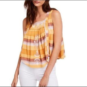 ‼️SALE‼️FP VINTAGE STRIPE EMBROIDERED TANK‼️